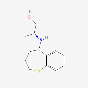 molecular formula C13H19NOS B7614609 (2R)-2-(2,3,4,5-tetrahydro-1-benzothiepin-5-ylamino)propan-1-ol 