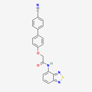 molecular formula C21H14N4O2S B7614611 N-(2,1,3-benzothiadiazol-4-yl)-2-[4-(4-cyanophenyl)phenoxy]acetamide 