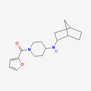 molecular formula C17H24N2O2 B7614632 [4-(2-Bicyclo[2.2.1]heptanylamino)piperidin-1-yl]-(furan-2-yl)methanone 