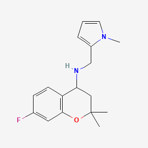 7-fluoro-2,2-dimethyl-N-[(1-methylpyrrol-2-yl)methyl]-3,4-dihydrochromen-4-amine