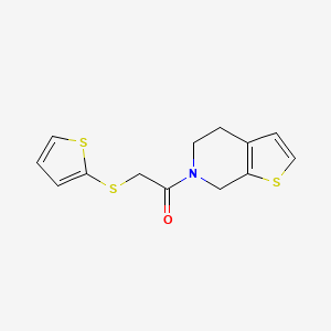 1-(5,7-dihydro-4H-thieno[2,3-c]pyridin-6-yl)-2-thiophen-2-ylsulfanylethanone