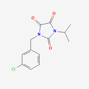 1-[(3-Chlorophenyl)methyl]-3-propan-2-ylimidazolidine-2,4,5-trione