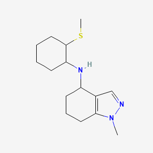 molecular formula C15H25N3S B7614684 1-methyl-N-(2-methylsulfanylcyclohexyl)-4,5,6,7-tetrahydroindazol-4-amine 