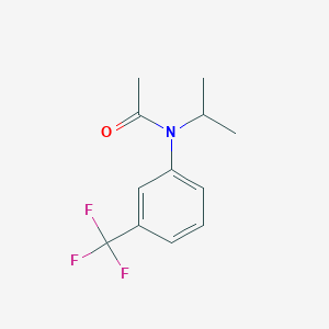 molecular formula C12H14F3NO B7614798 N-propan-2-yl-N-[3-(trifluoromethyl)phenyl]acetamide 