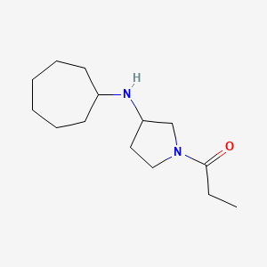 1-[3-(Cycloheptylamino)pyrrolidin-1-yl]propan-1-one