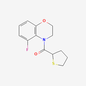 molecular formula C13H14FNO2S B7614821 (5-Fluoro-2,3-dihydro-1,4-benzoxazin-4-yl)-(thiolan-2-yl)methanone 