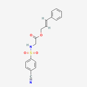 [(E)-3-phenylprop-2-enyl] 2-[(4-cyanophenyl)sulfonylamino]acetate