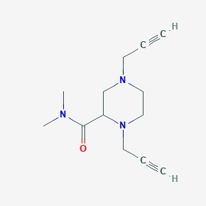 molecular formula C13H19N3O B7614838 N,N-dimethyl-1,4-bis(prop-2-ynyl)piperazine-2-carboxamide 