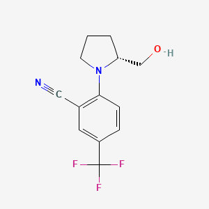 2-[(2R)-2-(hydroxymethyl)pyrrolidin-1-yl]-5-(trifluoromethyl)benzonitrile