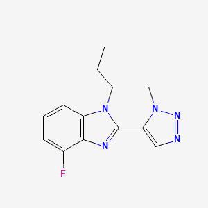 molecular formula C13H14FN5 B7614858 4-Fluoro-2-(3-methyltriazol-4-yl)-1-propylbenzimidazole 