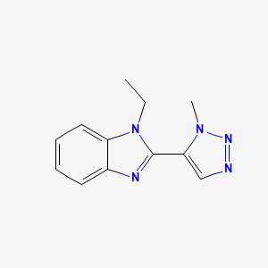 molecular formula C12H13N5 B7614863 1-Ethyl-2-(3-methyltriazol-4-yl)benzimidazole 