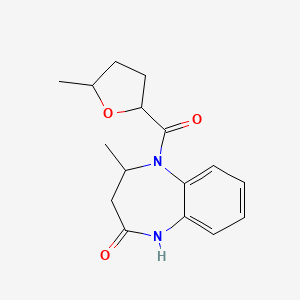 molecular formula C16H20N2O3 B7614867 4-methyl-5-(5-methyloxolane-2-carbonyl)-3,4-dihydro-1H-1,5-benzodiazepin-2-one 