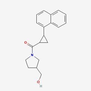 [3-(Hydroxymethyl)pyrrolidin-1-yl]-(2-naphthalen-1-ylcyclopropyl)methanone