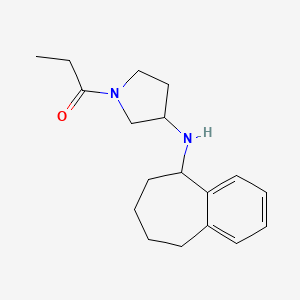 1-[3-(6,7,8,9-tetrahydro-5H-benzo[7]annulen-5-ylamino)pyrrolidin-1-yl]propan-1-one