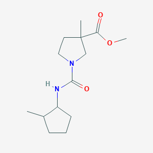 Methyl 3-methyl-1-[(2-methylcyclopentyl)carbamoyl]pyrrolidine-3-carboxylate