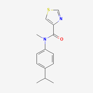 molecular formula C14H16N2OS B7614991 N-methyl-N-(4-propan-2-ylphenyl)-1,3-thiazole-4-carboxamide 