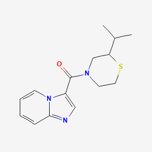 molecular formula C15H19N3OS B7614997 Imidazo[1,2-a]pyridin-3-yl-(2-propan-2-ylthiomorpholin-4-yl)methanone 