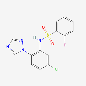 N-[5-chloro-2-(1,2,4-triazol-1-yl)phenyl]-2-fluorobenzenesulfonamide