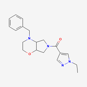 (4-Benzyl-2,3,4a,5,7,7a-hexahydropyrrolo[3,4-b][1,4]oxazin-6-yl)-(1-ethylpyrazol-4-yl)methanone