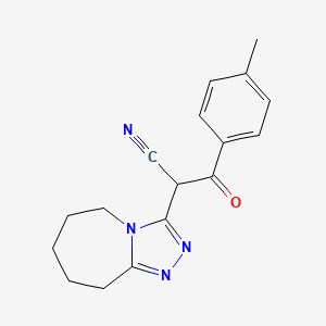 3-(4-methylphenyl)-3-oxo-2-(6,7,8,9-tetrahydro-5H-[1,2,4]triazolo[4,3-a]azepin-3-yl)propanenitrile