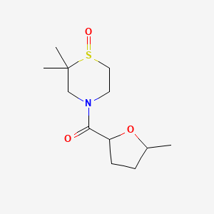 (2,2-Dimethyl-1-oxo-1,4-thiazinan-4-yl)-(5-methyloxolan-2-yl)methanone