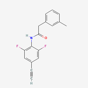 molecular formula C17H13F2NO B7615088 N-(4-ethynyl-2,6-difluorophenyl)-2-(3-methylphenyl)acetamide 