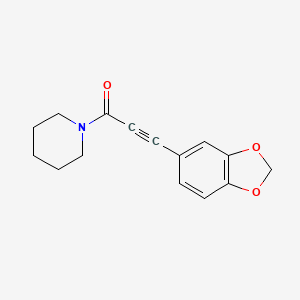 3-(1,3-Benzodioxol-5-yl)-1-piperidin-1-ylprop-2-yn-1-one