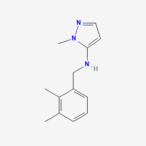 molecular formula C13H17N3 B7615109 N-[(2,3-dimethylphenyl)methyl]-2-methylpyrazol-3-amine 