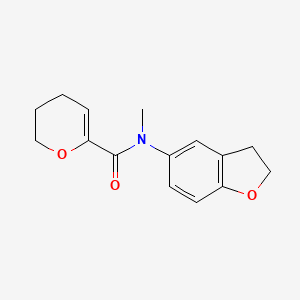 N-(2,3-dihydro-1-benzofuran-5-yl)-N-methyl-3,4-dihydro-2H-pyran-6-carboxamide