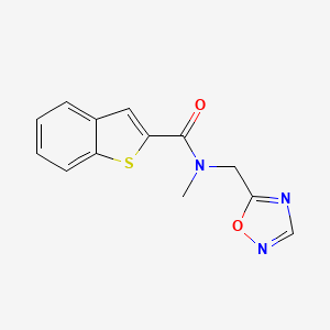 molecular formula C13H11N3O2S B7615146 N-methyl-N-(1,2,4-oxadiazol-5-ylmethyl)-1-benzothiophene-2-carboxamide 