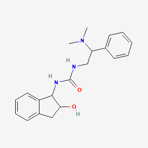 molecular formula C20H25N3O2 B7615153 1-[2-(dimethylamino)-2-phenylethyl]-3-(2-hydroxy-2,3-dihydro-1H-inden-1-yl)urea 