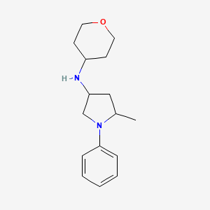 molecular formula C16H24N2O B7615158 5-methyl-N-(oxan-4-yl)-1-phenylpyrrolidin-3-amine 