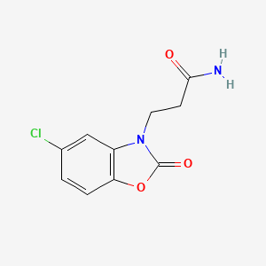 molecular formula C10H9ClN2O3 B7615165 3-(5-chloro-2-oxo-1,3-benzoxazol-3(2H)-yl)propanamide 