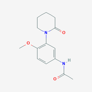 molecular formula C14H18N2O3 B7615181 N-[4-methoxy-3-(2-oxopiperidin-1-yl)phenyl]acetamide 