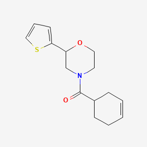 molecular formula C15H19NO2S B7615203 Cyclohex-3-en-1-yl-(2-thiophen-2-ylmorpholin-4-yl)methanone 