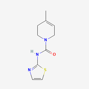 molecular formula C10H13N3OS B7615277 4-methyl-N-(1,3-thiazol-2-yl)-3,6-dihydro-2H-pyridine-1-carboxamide 