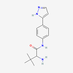 2-amino-3,3-dimethyl-N-[4-(1H-pyrazol-5-yl)phenyl]butanamide