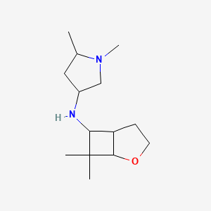 molecular formula C14H26N2O B7615338 N-(7,7-dimethyl-2-oxabicyclo[3.2.0]heptan-6-yl)-1,5-dimethylpyrrolidin-3-amine 