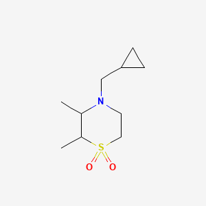 molecular formula C10H19NO2S B7615349 4-(Cyclopropylmethyl)-2,3-dimethyl-1,4-thiazinane 1,1-dioxide 