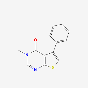 molecular formula C13H10N2OS B7615359 3-Methyl-5-phenylthieno[2,3-d]pyrimidin-4-one 