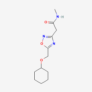 2-[5-(cyclohexyloxymethyl)-1,2,4-oxadiazol-3-yl]-N-methylacetamide