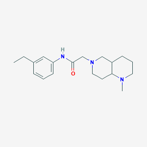 N-(3-ethylphenyl)-2-(1-methyl-2,3,4,4a,5,7,8,8a-octahydro-1,6-naphthyridin-6-yl)acetamide