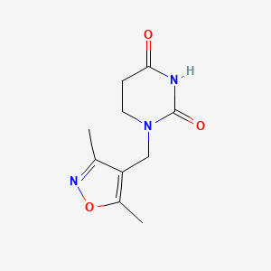 molecular formula C10H13N3O3 B7615430 1-[(3,5-Dimethyl-1,2-oxazol-4-yl)methyl]-1,3-diazinane-2,4-dione 