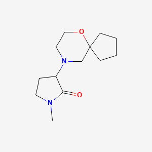 molecular formula C13H22N2O2 B7615443 1-Methyl-3-(6-oxa-9-azaspiro[4.5]decan-9-yl)pyrrolidin-2-one 