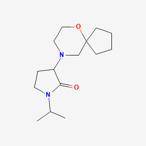 molecular formula C15H26N2O2 B7615450 3-(6-Oxa-9-azaspiro[4.5]decan-9-yl)-1-propan-2-ylpyrrolidin-2-one 