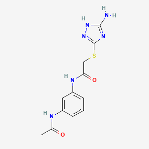 N-(3-acetamidophenyl)-2-[(5-amino-1H-1,2,4-triazol-3-yl)sulfanyl]acetamide