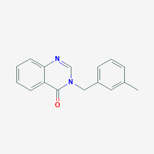 molecular formula C16H14N2O B7615495 3-[(3-Methylphenyl)methyl]quinazolin-4-one 