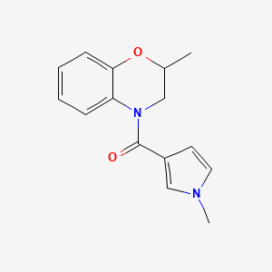 molecular formula C15H16N2O2 B7615510 (2-Methyl-2,3-dihydro-1,4-benzoxazin-4-yl)-(1-methylpyrrol-3-yl)methanone 