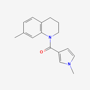 molecular formula C16H18N2O B7615539 (7-methyl-3,4-dihydro-2H-quinolin-1-yl)-(1-methylpyrrol-3-yl)methanone 