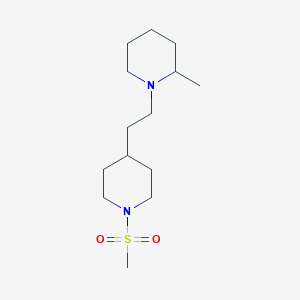 molecular formula C14H28N2O2S B7615543 2-Methyl-1-[2-(1-methylsulfonylpiperidin-4-yl)ethyl]piperidine 